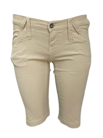 FORNARINA Women's Beige Katia Low Waist Shorts Size 28 NWT