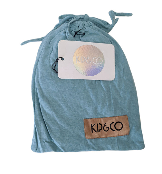 Kip&Co Pool Blue Jersey Cotton Baby Bassinet Fitted Sheet NWT