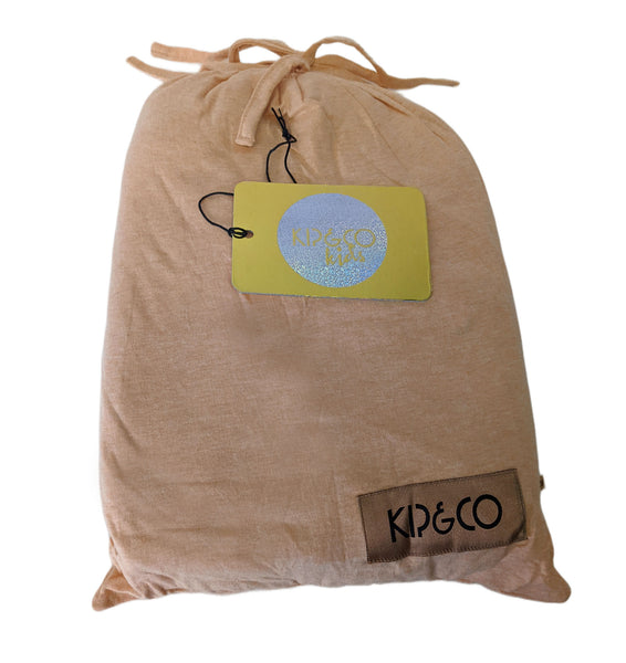 Kip&Co Peach Jersey Cotton Fitted Bed Sheet NWT