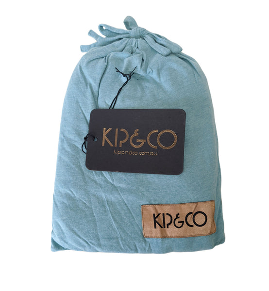 Kip&Co Pool Blue US Standard Size Jersey Pillowcases Set of 2 NWT