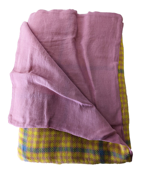 Kip&Co Hounding Lemon RV Cashmere Rose Linen Quilt Duvet Cover  Twin Size NWT