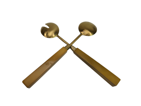 Kip&Co Mustard Yellow Salad Servers NEW