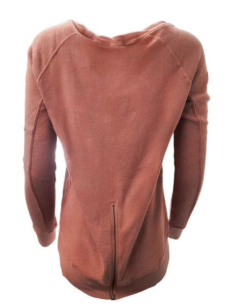 PAM & GELA Women's Pink Kiss Annie Hi Lo Sweatshirt #B00F Petite X-Small NWT