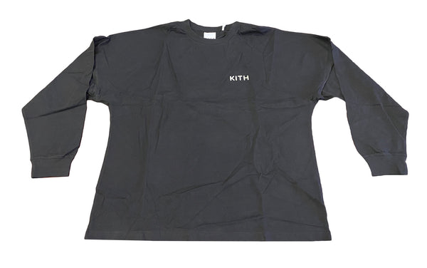 KITH Women's Black Glitter Logo Long Sleeve T-Shirt KHW3132 NWT