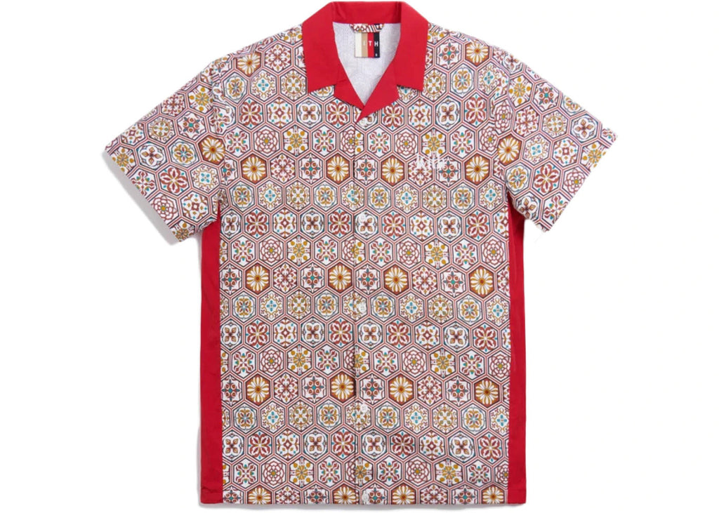KITH Men's Brown Multi Printed Camp Collar Shirt KH3788 Small NWT