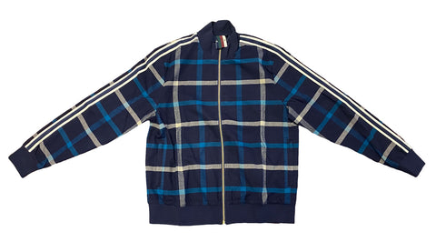 KITH Men's Navy/White Plaid Roger Track Zip Up Jacket NWOT