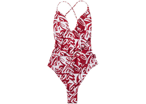 KITH x COCA COLA Women's Red/White One Piece Swimsuit KHW9054 NWT