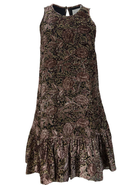 ERIN Women's Brown Mocha Multi A-Line Dress #61019457810 NWT