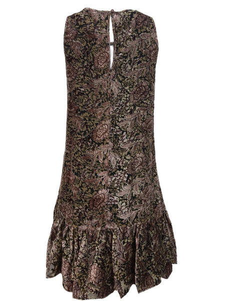 ERIN Women's Brown Mocha Multi A-Line Dress #61019457810 NWT