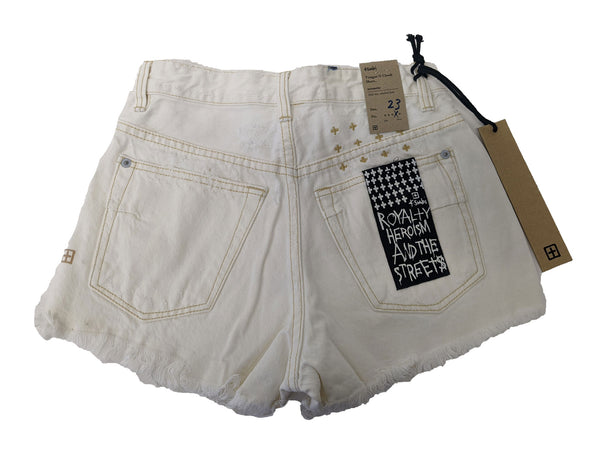 Ksubi Women's Wicked White Tongue n Cheek Cut Off Shorts Size 28 $250 NWT