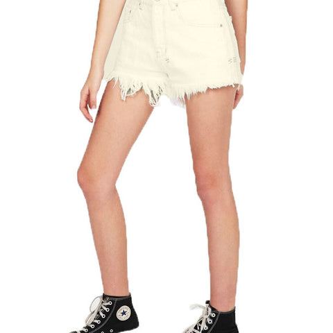 Ksubi Women's Wicked White Tongue n Cheek Cut Off Shorts Size 28 $250 NWT