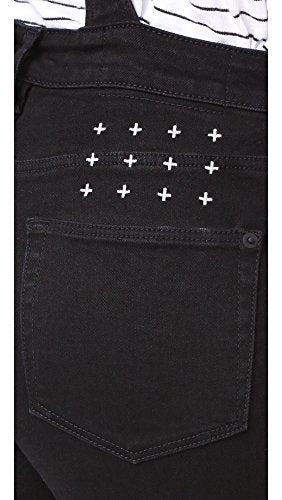 Ksubi Women's Raven Black Skinny Pinni Overalls $220 NWT
