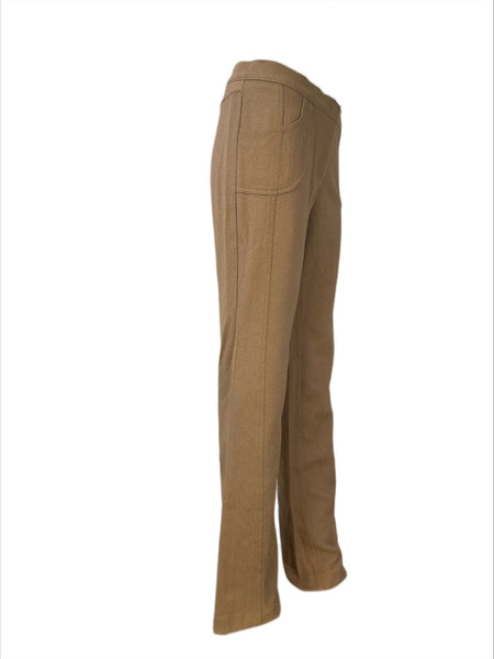 DEREK LAM Women's Camel Flare Leg Trousers #L158 46 NWT