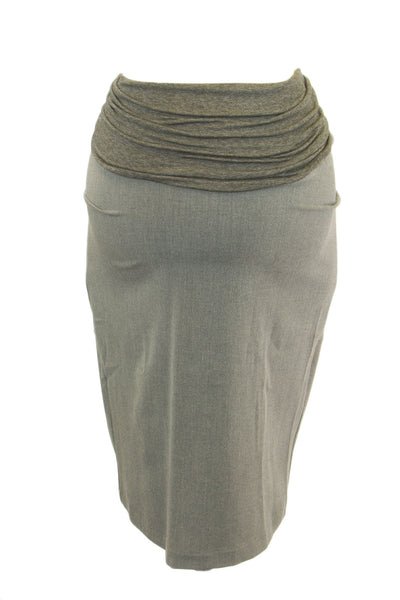 OLIAN Maternity Women's Contrast Belly Panel Pencil Skirt L21610