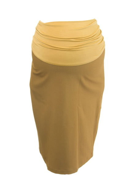 OLIAN Maternity Women's Contrast Belly Panel Pencil Skirt L21610