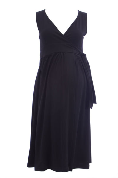 OLIAN Maternity Women's Sleeveless Wrap Dress $155 NWT