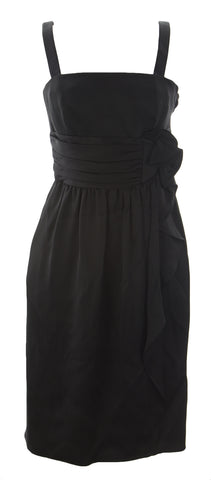 GIORGIO ARMANI Women's Black Pleat Waist Short Dress LAA15T IT Sz 38 $4,750 NEW
