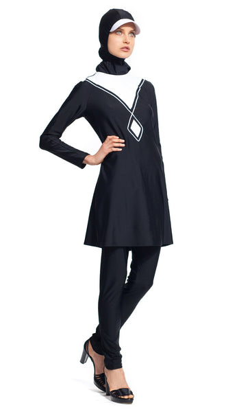 MODEST SEA Lauren 3-Pc Full Coverage Swimsuit Burkini 11027 $226 NEW
