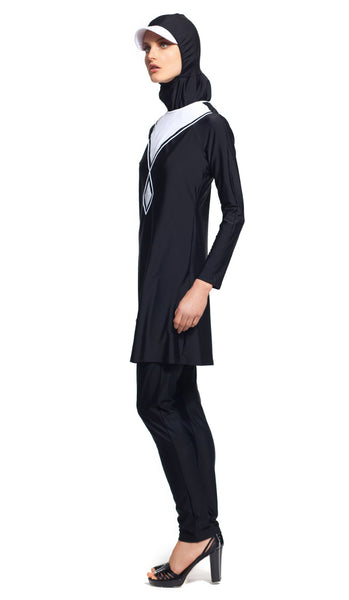 MODEST SEA Lauren 3-Pc Full Coverage Swimsuit Burkini 11027 $226 NEW