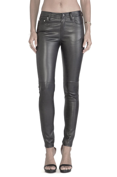 BLK DNM Women's Leather Pant 22 #WJL4401 $995 NWT