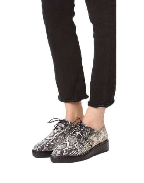 LOEFFLER RANDALL Women's Frances Wedge Oxfords, Graphite, 6B