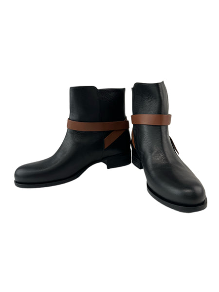 Marina Rinaldi Women's Black Laconico Leather Ankle Boots Size 10 NWB