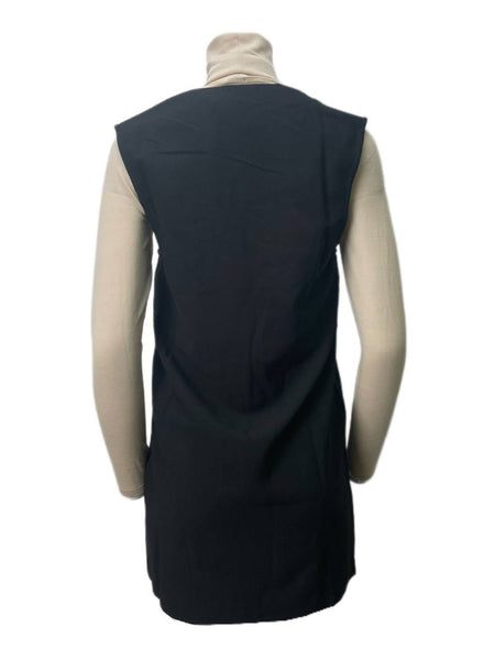 SOLACE London Women's Black Lacy Maxi Deep Neck Dress NWT