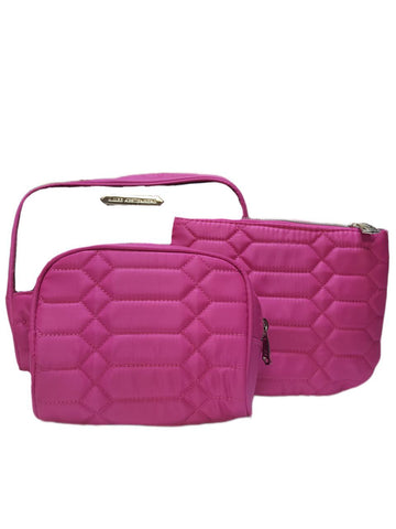 AIMEE KESTENBERG Women's Pink Lana Set Of 3 Make Up Bag #T00242 One Size NWT
