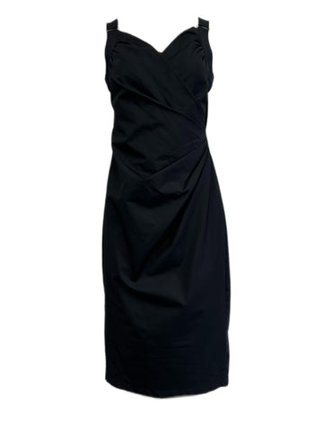 Max Mara Women's Black Laziale Sleeveless Cotton Sheath Dress Size 12 NWT