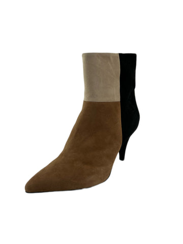 Marina Rinaldi Women's Cammello Leccio Kitten Heel Suede Ankle Boots NWB