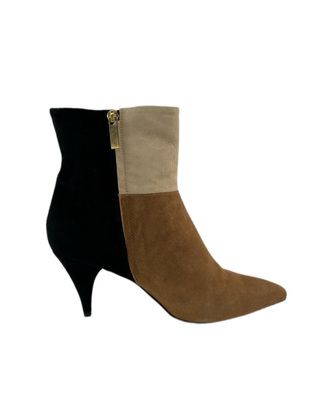 Marina Rinaldi Women's Cammello Leccio Kitten Heel Suede Ankle Boots NWB