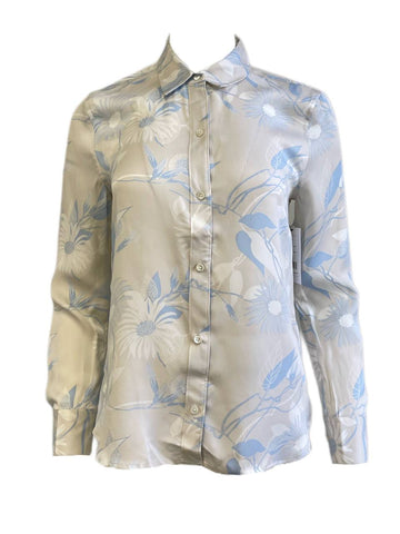 EQUIPMENT Femme Women's Gris Sables Mul Leema Silk Blend Shirt Size XS NWT