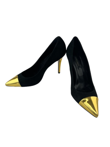 Marina Rinaldi Women's Nero Leoncino High Heel Suede Pumps NWB