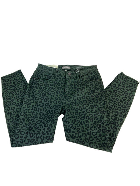 DL1961 Women's Snow Leopard Florence Cropped Mid Rise Instasculpt Jeans Size 28