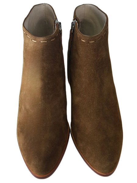 MATT BERNSON Women's Brown Lido Suede Ankle Booties #MB166 NWB
