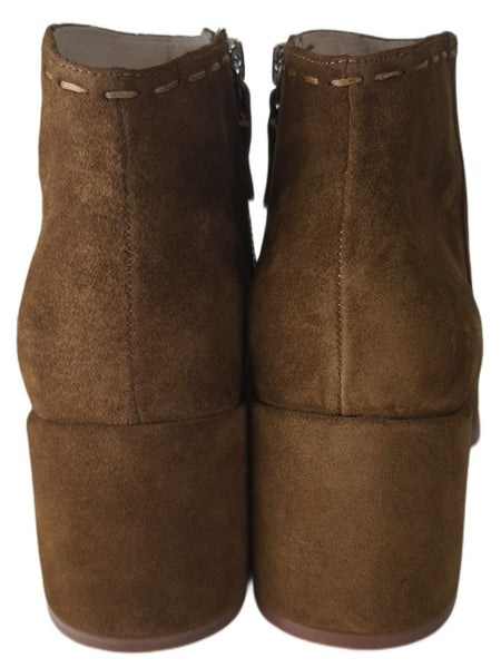 MATT BERNSON Women's Brown Lido Suede Ankle Booties #MB166 NWB