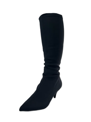 Marina Rinaldi Women's Nero Lindsay Kitten Heel Stretchy Knee Boots NWB