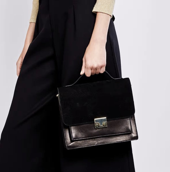 LOEFFLER RANDALL Black Minimal Medium Rider Shoulder Bag $495 NWT