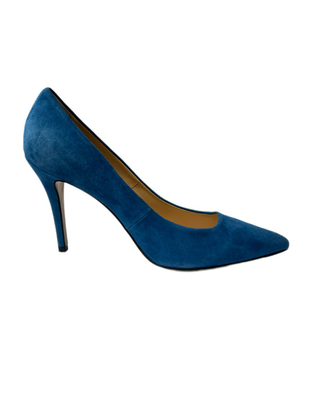Marina Rinaldi Women's Blu America Lontra Pointed Toe Suede Pumps NWB