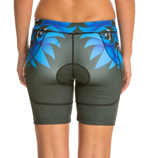 TRIFLARE Women's Black Lotus Tri Short #Tri1 Large NWT