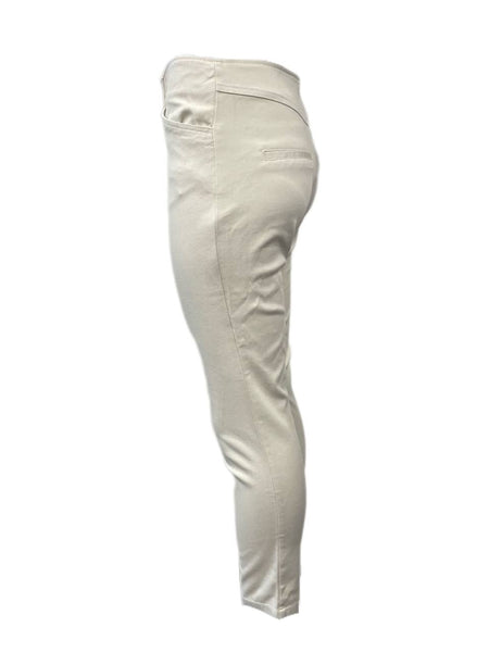 Mango Women's Beige Lucia Front Zip Trousers Size US 6 NWT