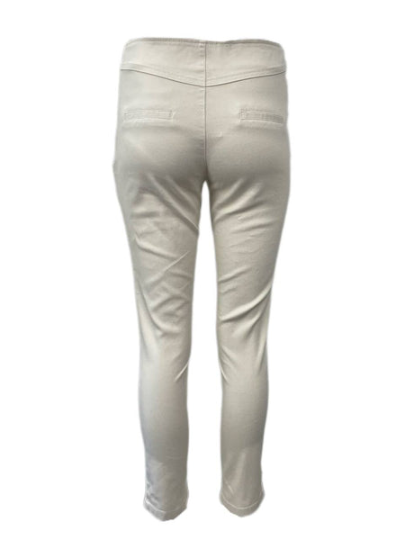 Mango Women's Beige Lucia Front Zip Trousers Size US 6 NWT