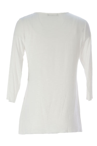 Miraclebody by Miraclesuit Women's Ivory Mix Media Eyelet Scoop Neck Top $60 NWT