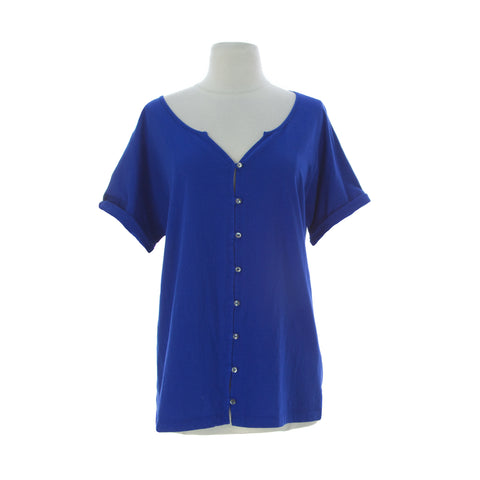 VELVET by Graham & Spencer Women's Electric Short Sleeve Button-Up Top S $99 NEW