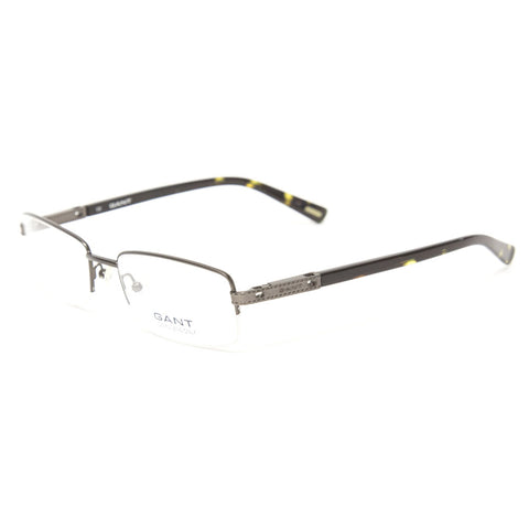 Gant Morris Semi-Rimless Metal Eyeglass Frames 56mm - Satin Gunmetal NEW