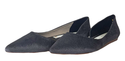 MATT BERNSON Women's Grey Slate Crushed Velvet Mott Flats #MB113-16 5 NWB