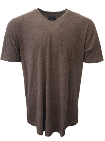 GOODLIFE Men's Brown Macchiato V-Neck Stretchy Soft T-Shirt #SSLPO XX-Large NWT