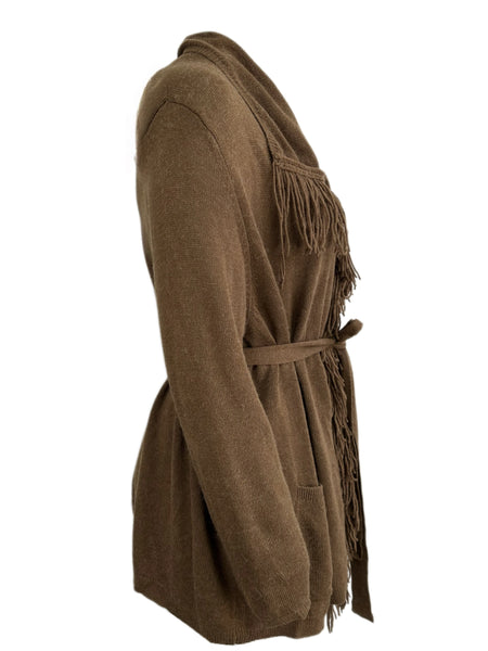 Marina Rinaldi Women's Brown Malia Open Front Cardigan Size XL NWT