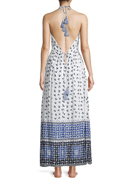 ROBERTA ROLLER RABBIT Women's Blue Marble Lois Dress $198 NEW