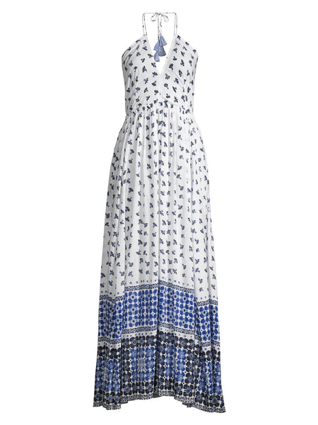 ROBERTA ROLLER RABBIT Women's Blue Marble Lois Dress $198 NEW